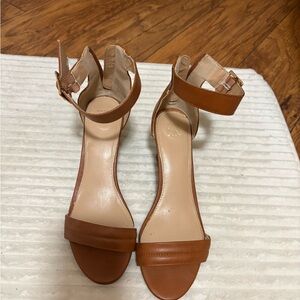 New York & Company Brown Sandals Minimalist Design
